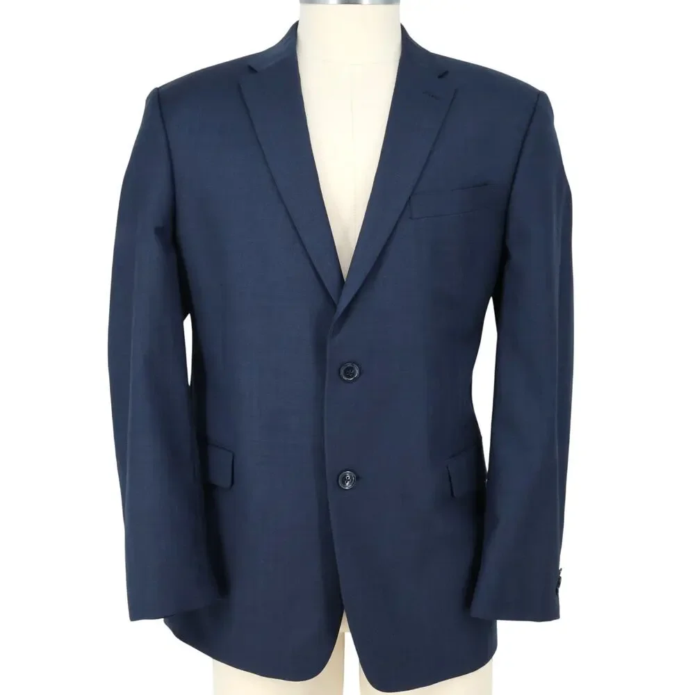 Tommy Hilfiger Sport Coat Mens 44R Blue Wool Jacket Lined Blazer Preppy Career